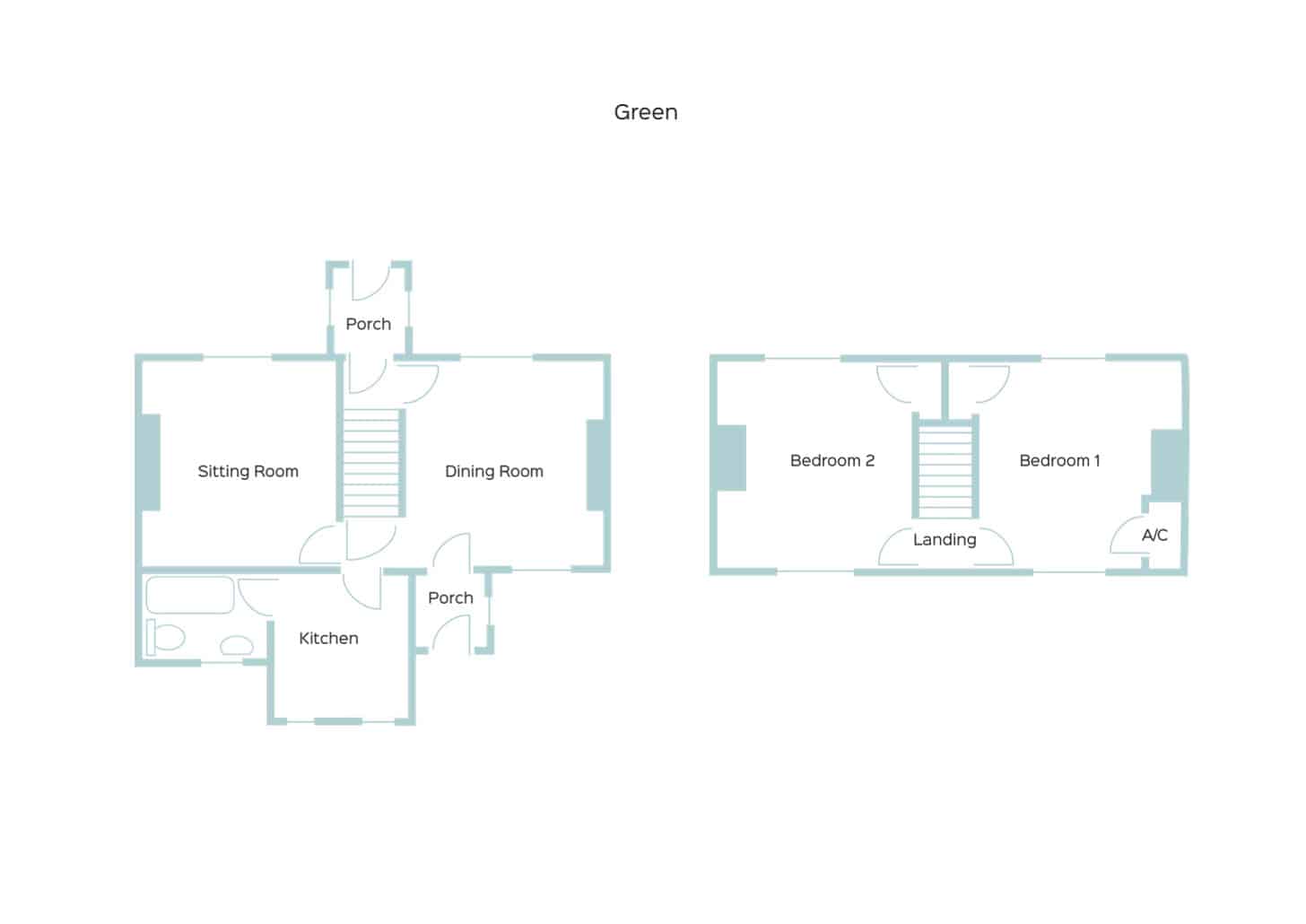 Floor plan for Green Cottage