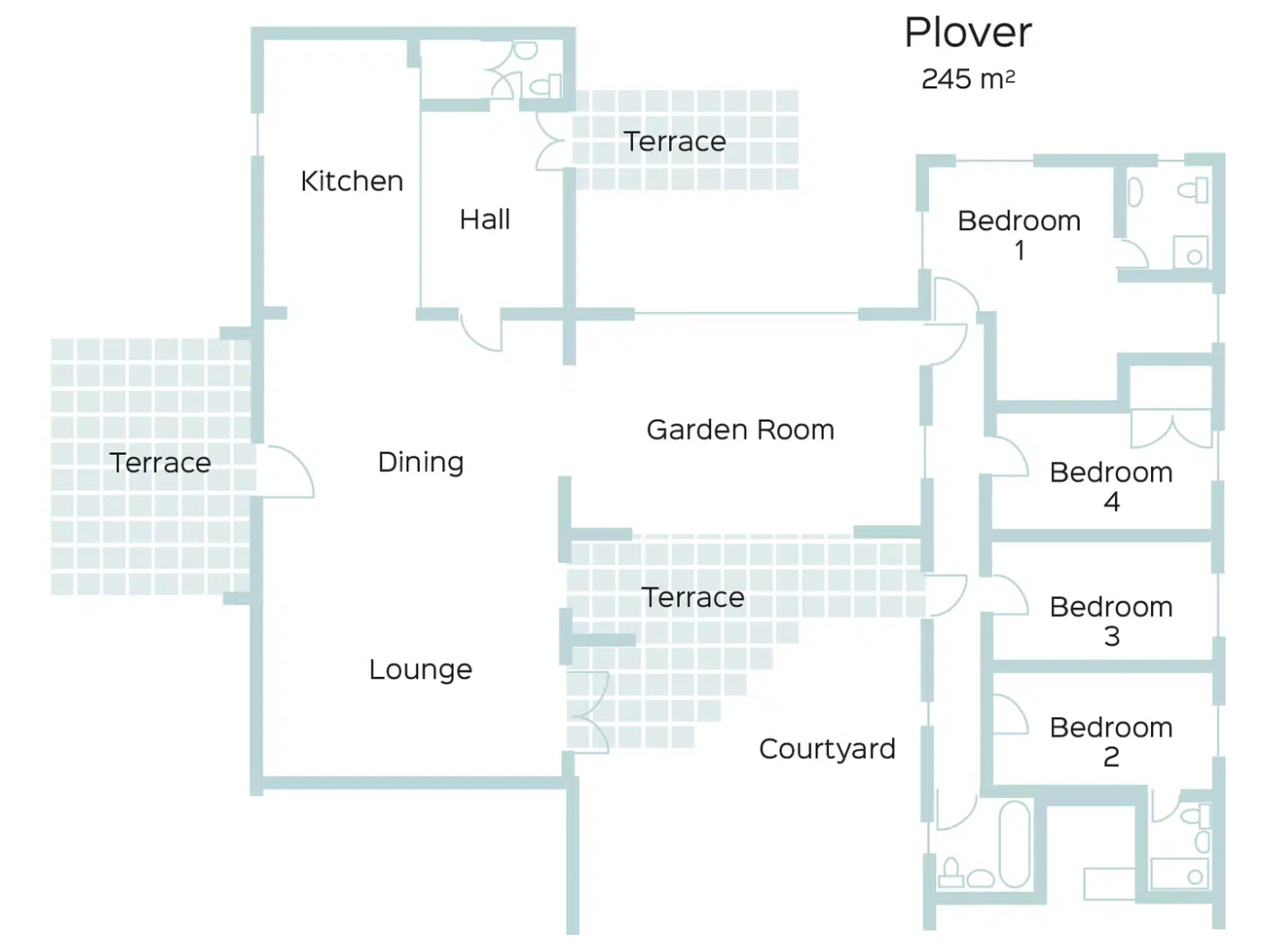 Floor plan for Plover House
