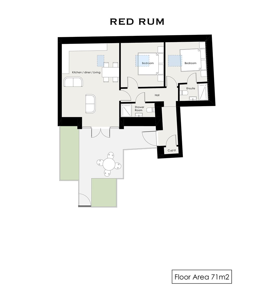 Floor plan for Red Rum