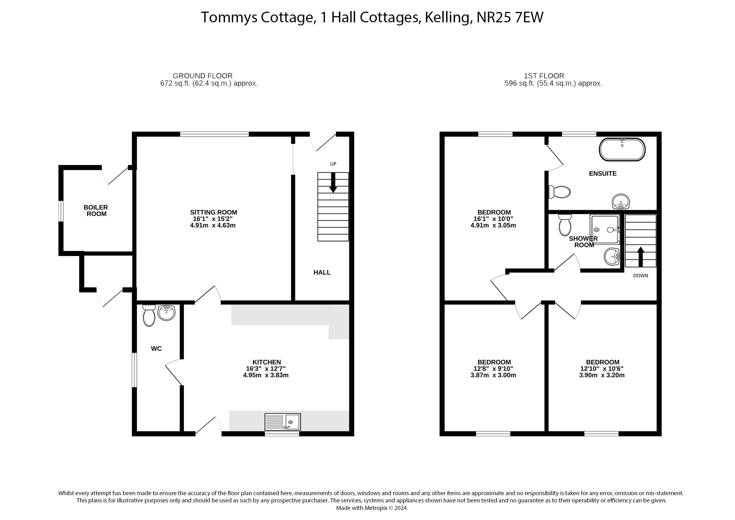 Floor plan for Tommy's Cottage